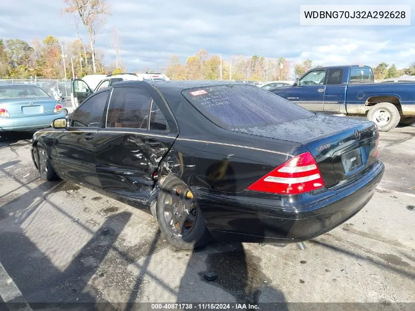 WDBNG70J32A292628 2002 Mercedes-Benz S 430