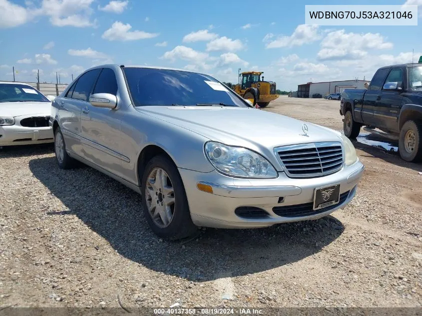 2003 Mercedes-Benz S 430 VIN: WDBNG70J53A321046 Lot: 40137358