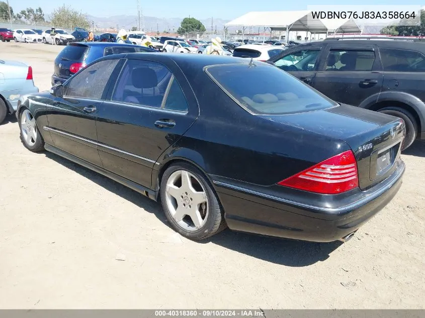 WDBNG76J83A358664 2003 Mercedes-Benz S 600 600