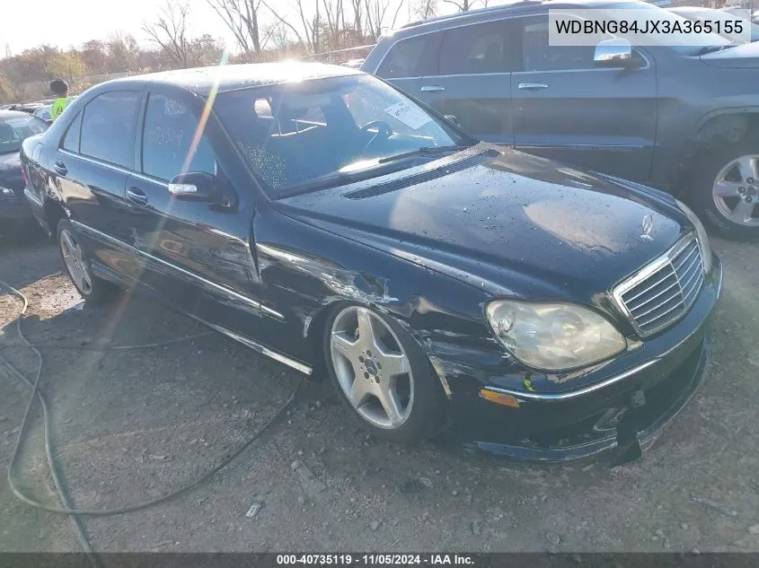 2003 Mercedes-Benz S 500 VIN: WDBNG84JX3A365155 Lot: 40735119