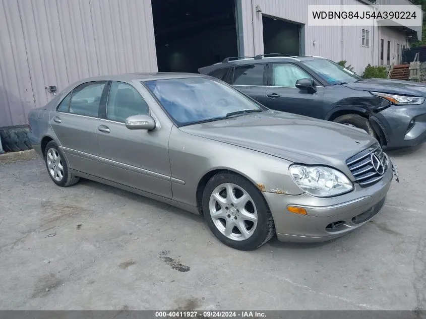 2004 Mercedes-Benz S 500 4Matic VIN: WDBNG84J54A390224 Lot: 40411927