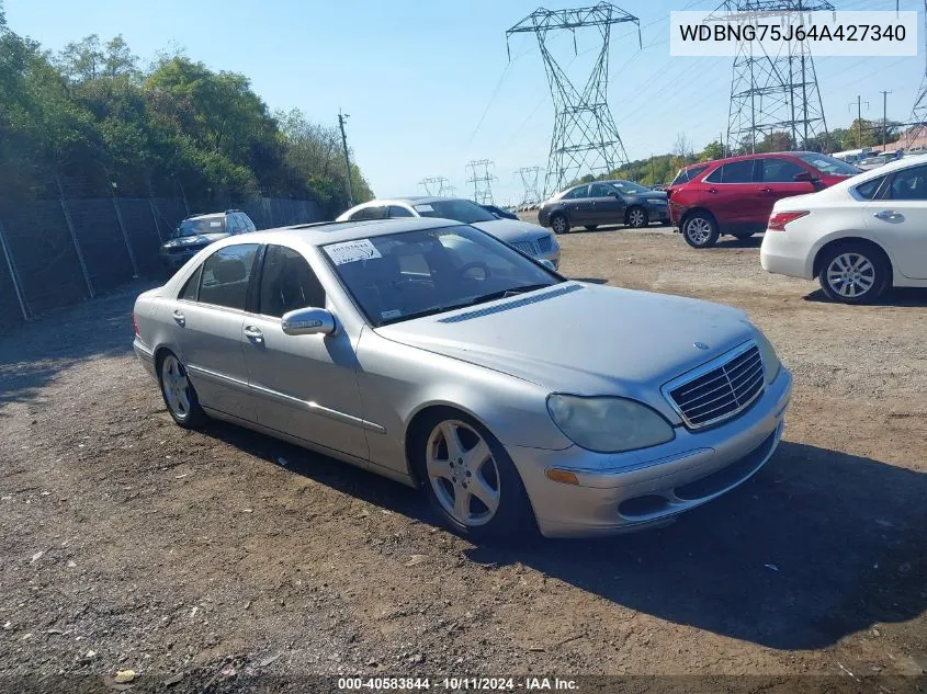 2004 Mercedes-Benz S 500 VIN: WDBNG75J64A427340 Lot: 40583844