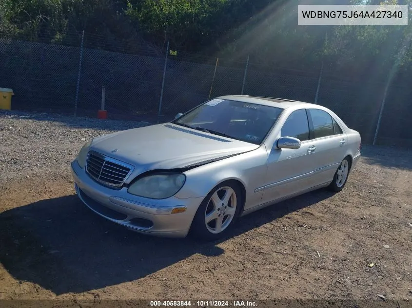 2004 Mercedes-Benz S 500 VIN: WDBNG75J64A427340 Lot: 40583844