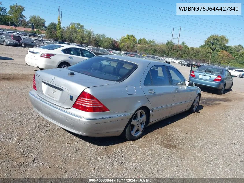 2004 Mercedes-Benz S 500 VIN: WDBNG75J64A427340 Lot: 40583844