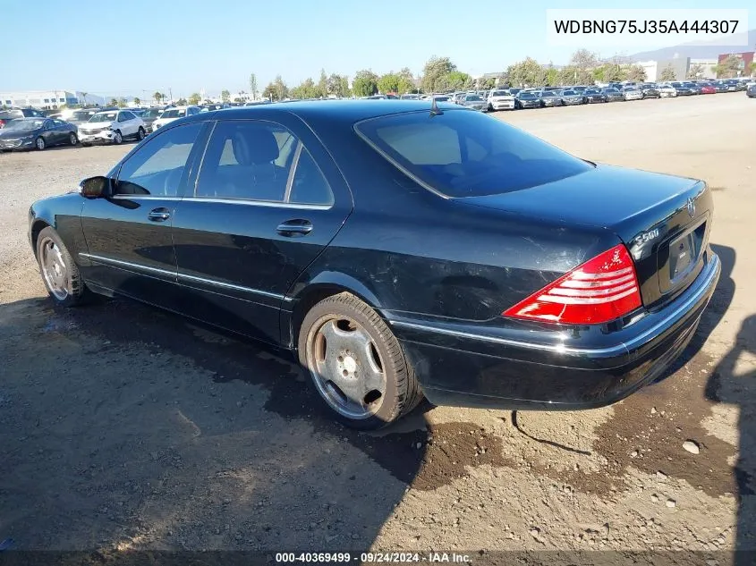 2005 Mercedes-Benz S 500 VIN: WDBNG75J35A444307 Lot: 40369499