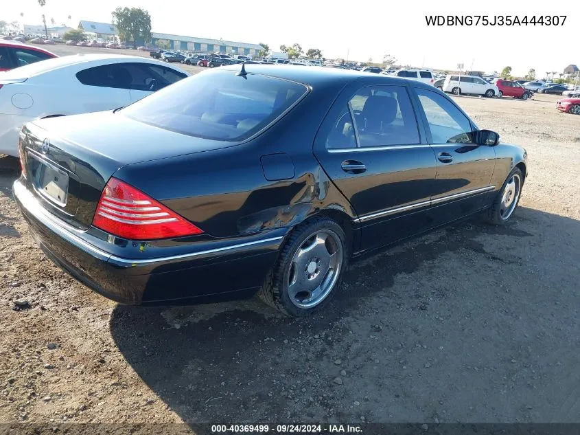 2005 Mercedes-Benz S 500 VIN: WDBNG75J35A444307 Lot: 40369499