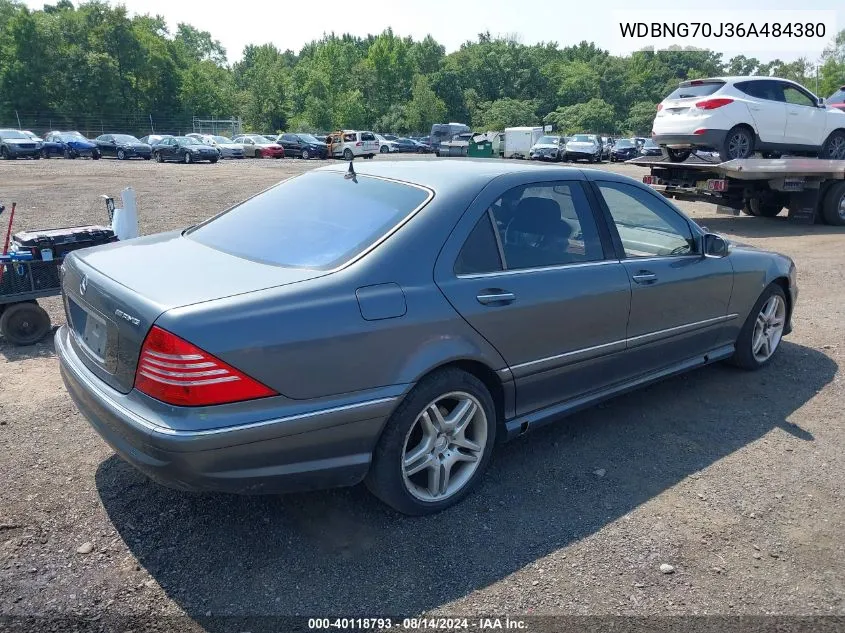 2006 Mercedes-Benz S 430 VIN: WDBNG70J36A484380 Lot: 40118793