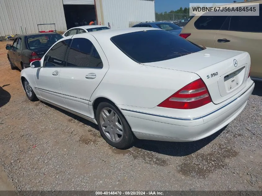 2006 Mercedes-Benz S 350 VIN: WDBNF67J56A484545 Lot: 40148470