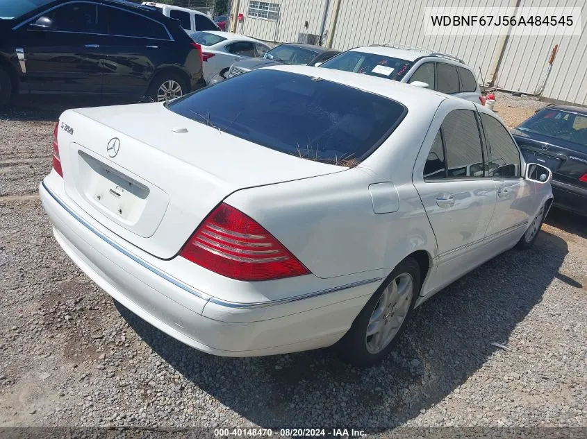 2006 Mercedes-Benz S 350 VIN: WDBNF67J56A484545 Lot: 40148470