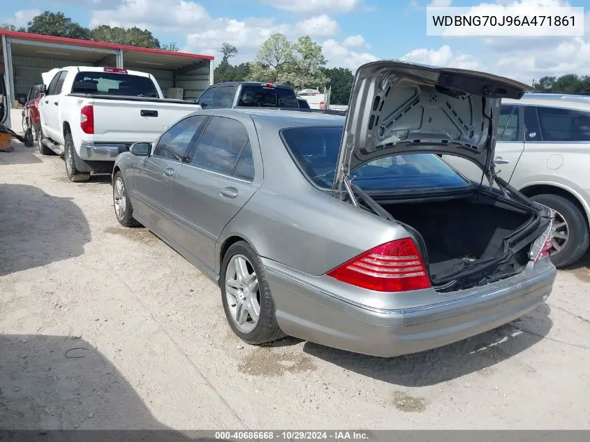 2006 Mercedes-Benz S 430 VIN: WDBNG70J96A471861 Lot: 40686668