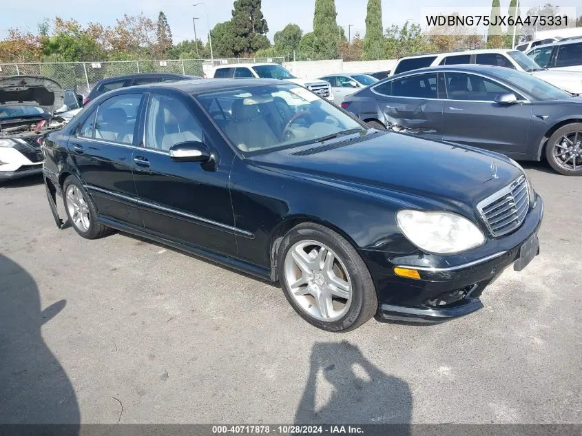 2006 Mercedes-Benz S 500 VIN: WDBNG75JX6A475331 Lot: 40717878