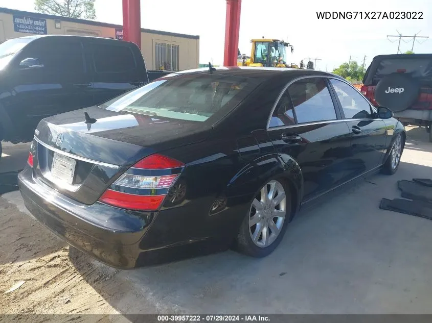 2007 Mercedes-Benz S 550 VIN: WDDNG71X27A023022 Lot: 39957222