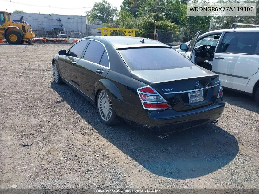 2007 Mercedes-Benz S 550 4Matic VIN: WDDNG86X77A119100 Lot: 40177495