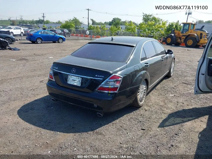 2007 Mercedes-Benz S 550 4Matic VIN: WDDNG86X77A119100 Lot: 40177495