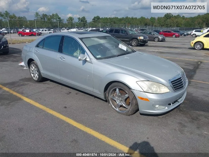 2007 Mercedes-Benz S 550 VIN: WDDNG71X07A072705 Lot: 40481574