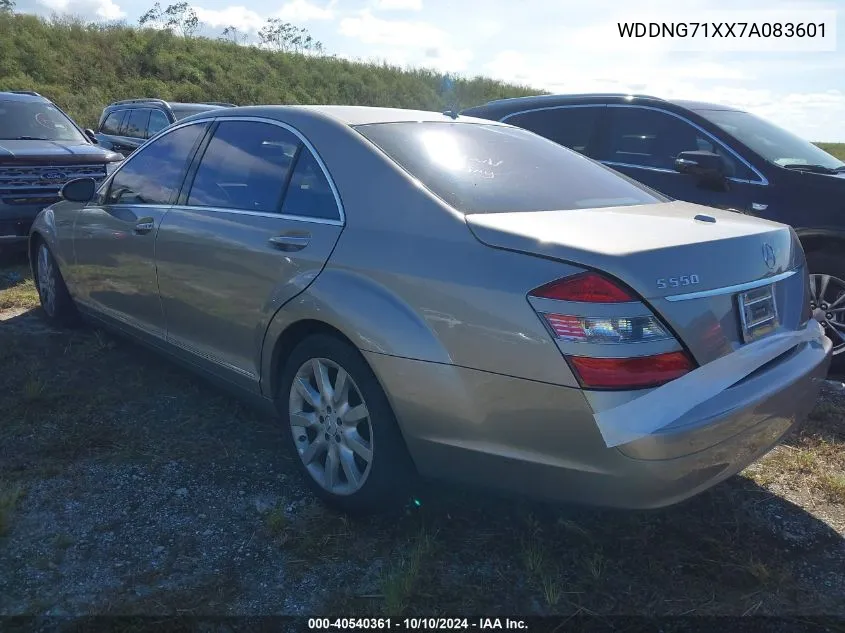 2007 Mercedes-Benz S 550 VIN: WDDNG71XX7A083601 Lot: 40540361