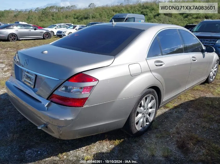 2007 Mercedes-Benz S 550 VIN: WDDNG71XX7A083601 Lot: 40540361