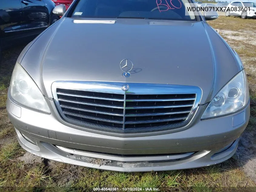 2007 Mercedes-Benz S 550 VIN: WDDNG71XX7A083601 Lot: 40540361