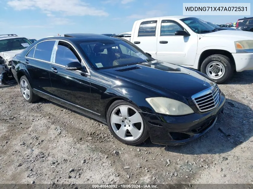 2007 Mercedes-Benz S 550 VIN: WDDNG71X47A072531 Lot: 40543092