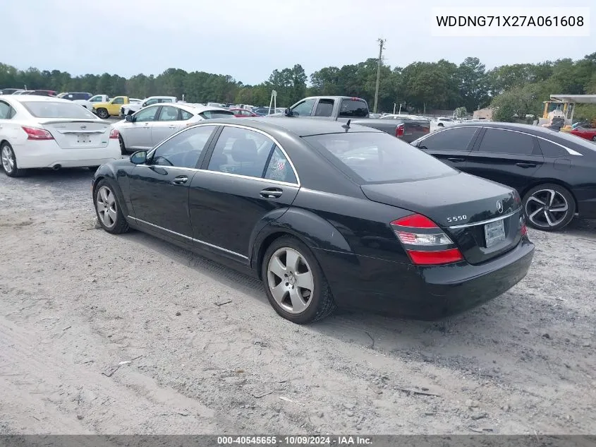 2007 Mercedes-Benz S 550 VIN: WDDNG71X27A061608 Lot: 40545655