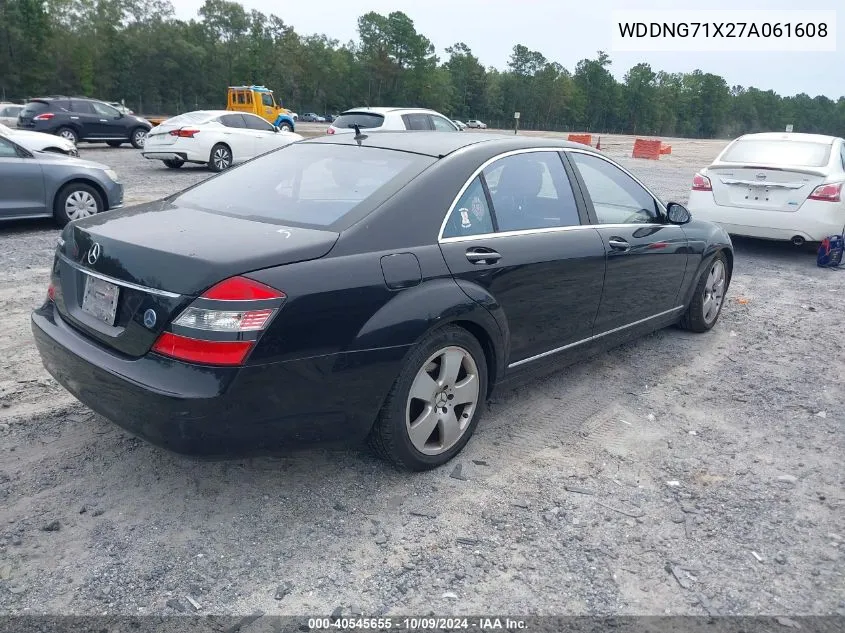 2007 Mercedes-Benz S 550 VIN: WDDNG71X27A061608 Lot: 40545655