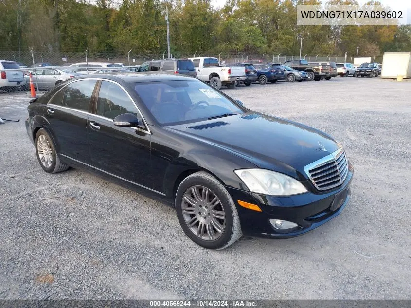 2007 Mercedes-Benz S 550 VIN: WDDNG71X17A039602 Lot: 40569244