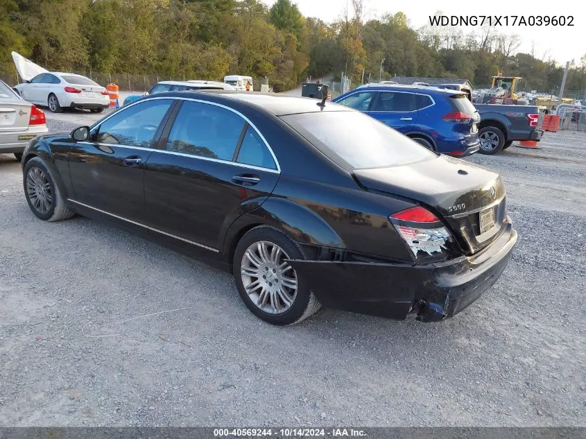 2007 Mercedes-Benz S 550 VIN: WDDNG71X17A039602 Lot: 40569244