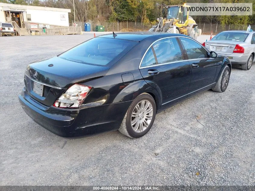 2007 Mercedes-Benz S 550 VIN: WDDNG71X17A039602 Lot: 40569244