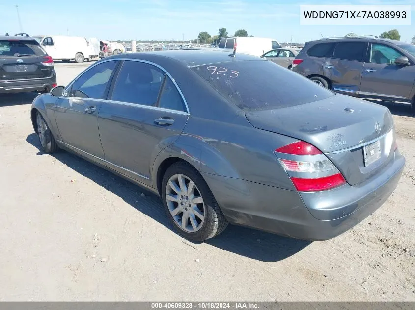 2007 Mercedes-Benz S 550 VIN: WDDNG71X47A038993 Lot: 40609328