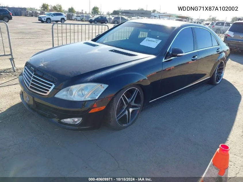 2007 Mercedes-Benz S 550 VIN: WDDNG71X87A102002 Lot: 40609971