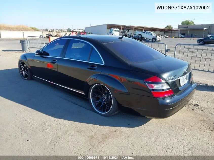 2007 Mercedes-Benz S 550 VIN: WDDNG71X87A102002 Lot: 40609971