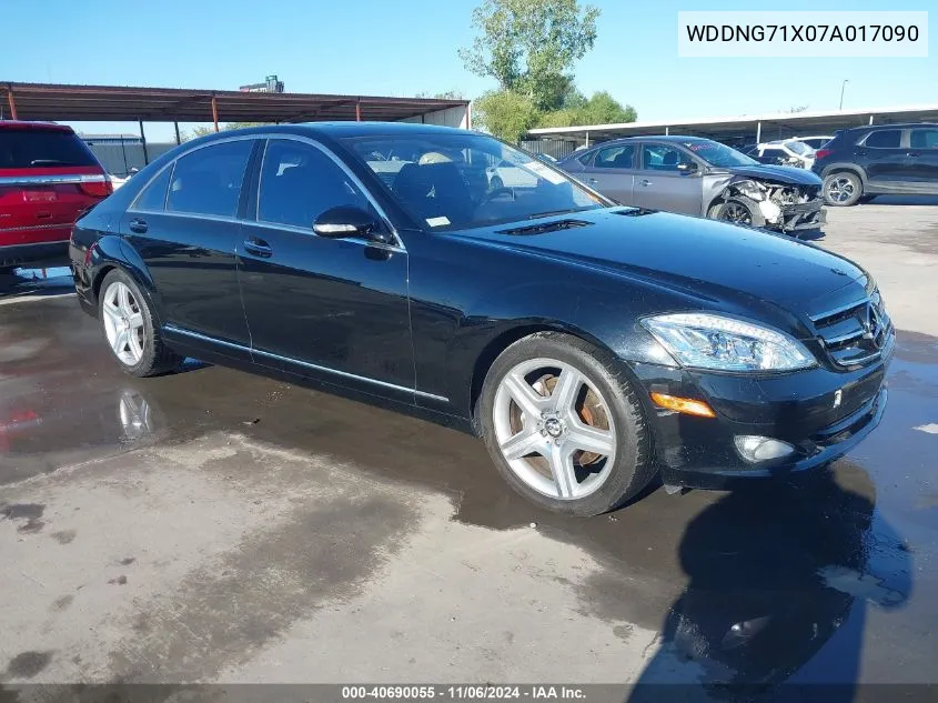 2007 Mercedes-Benz S 550 VIN: WDDNG71X07A017090 Lot: 40690055