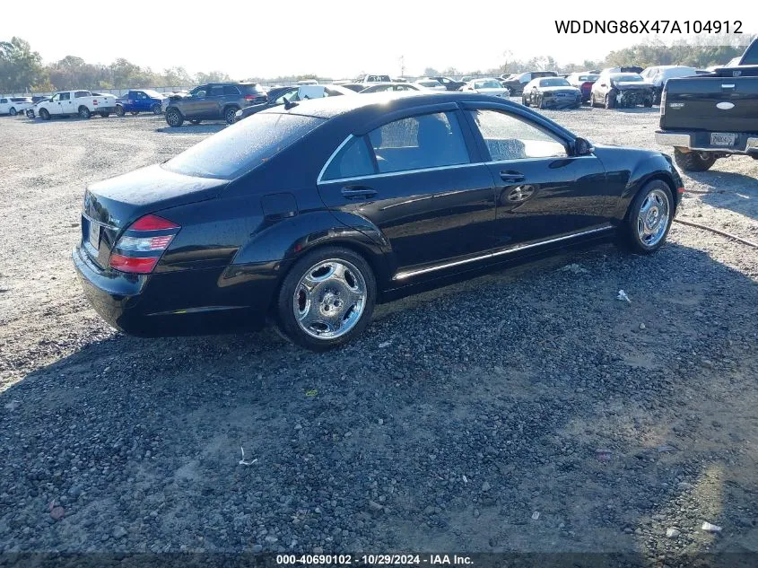 2007 Mercedes-Benz S 550 4Matic VIN: WDDNG86X47A104912 Lot: 40690102