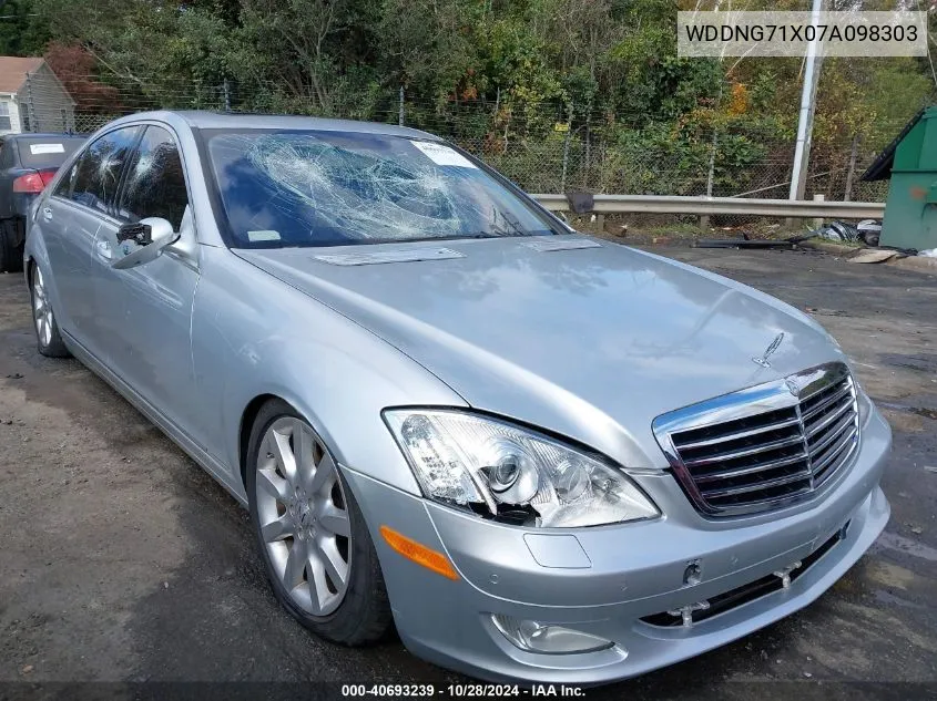 2007 Mercedes-Benz S 550 VIN: WDDNG71X07A098303 Lot: 40693239