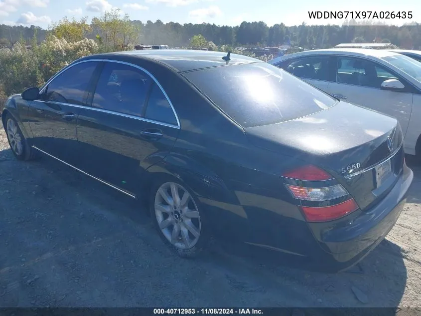 2007 Mercedes-Benz S 550 VIN: WDDNG71X97A026435 Lot: 40712953