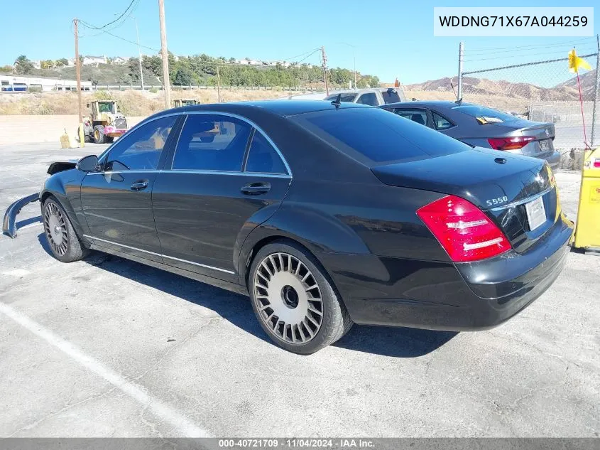 2007 Mercedes-Benz S 550 VIN: WDDNG71X67A044259 Lot: 40721709