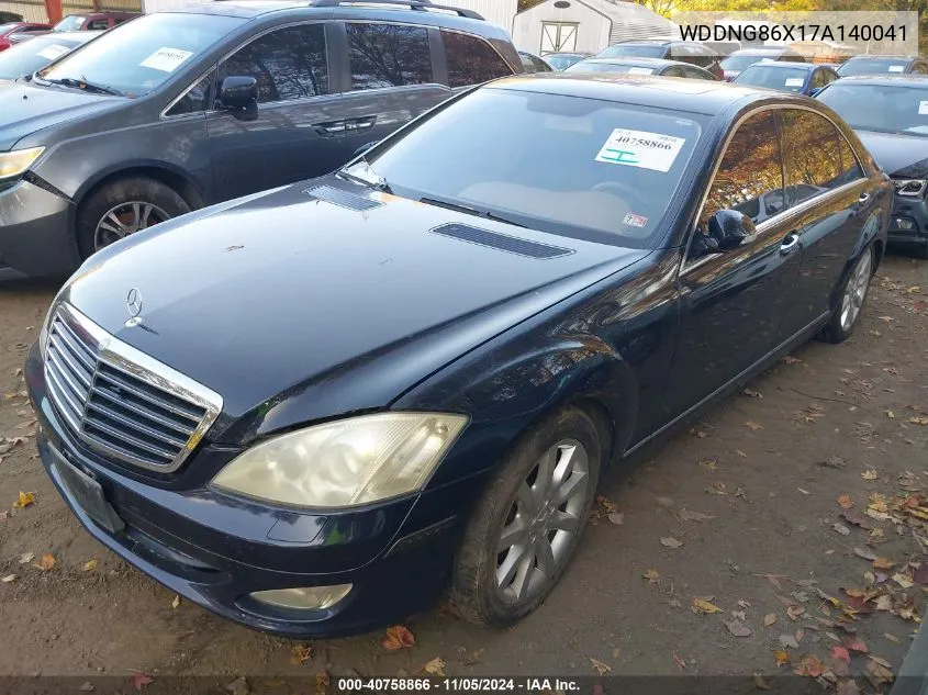 2007 Mercedes-Benz S 550 4Matic VIN: WDDNG86X17A140041 Lot: 40758866