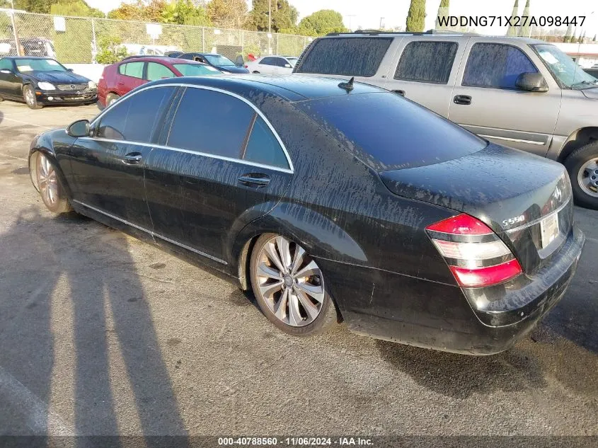 2007 Mercedes-Benz S 550 VIN: WDDNG71X27A098447 Lot: 40788560