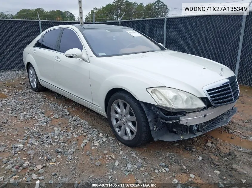 2007 Mercedes-Benz S 550 VIN: WDDNG71X27A135349 Lot: 40791485