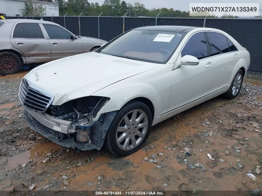 2007 Mercedes-Benz S 550 VIN: WDDNG71X27A135349 Lot: 40791485