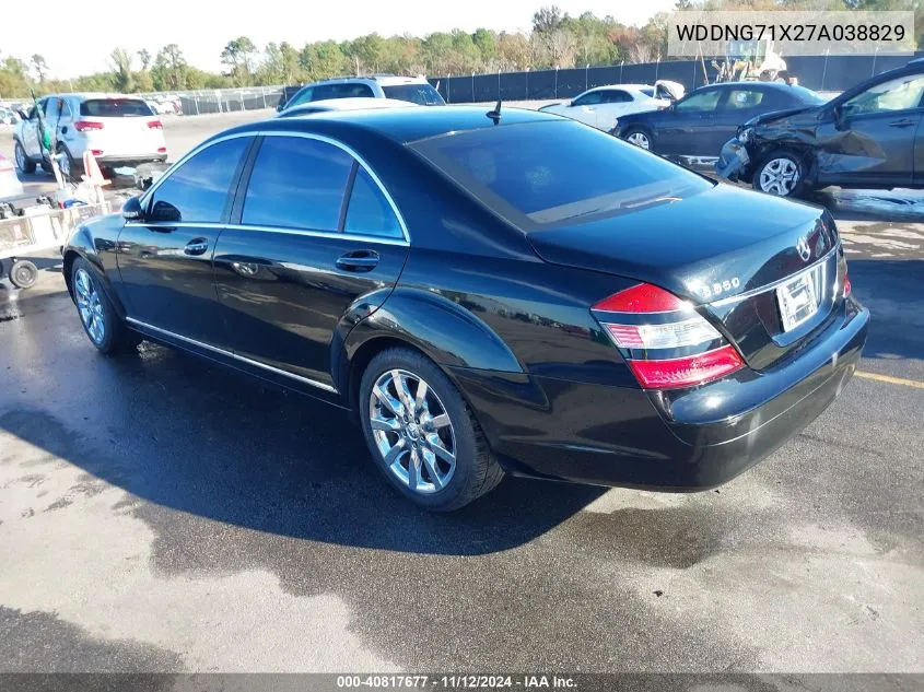 2007 Mercedes-Benz S 550 VIN: WDDNG71X27A038829 Lot: 40817677