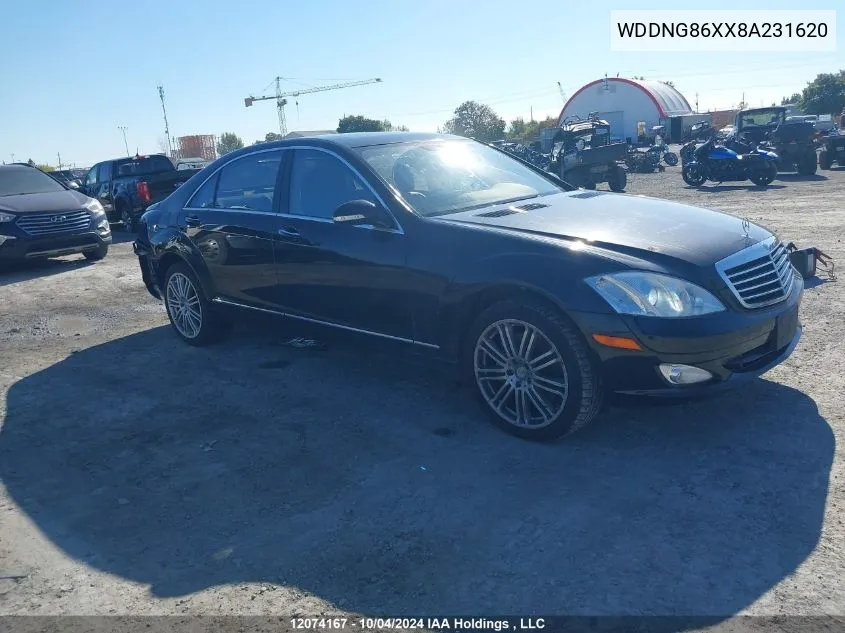 2008 Mercedes-Benz S 550 4Matic VIN: WDDNG86XX8A231620 Lot: 12074167