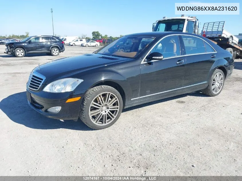 2008 Mercedes-Benz S 550 4Matic VIN: WDDNG86XX8A231620 Lot: 12074167