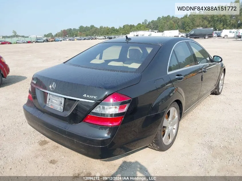 WDDNF84X88A151772 2008 Mercedes-Benz S-Class