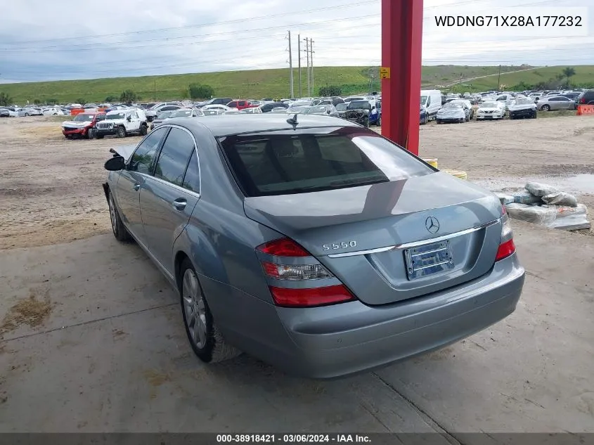 2008 Mercedes-Benz S 550 VIN: WDDNG71X28A177232 Lot: 38918421