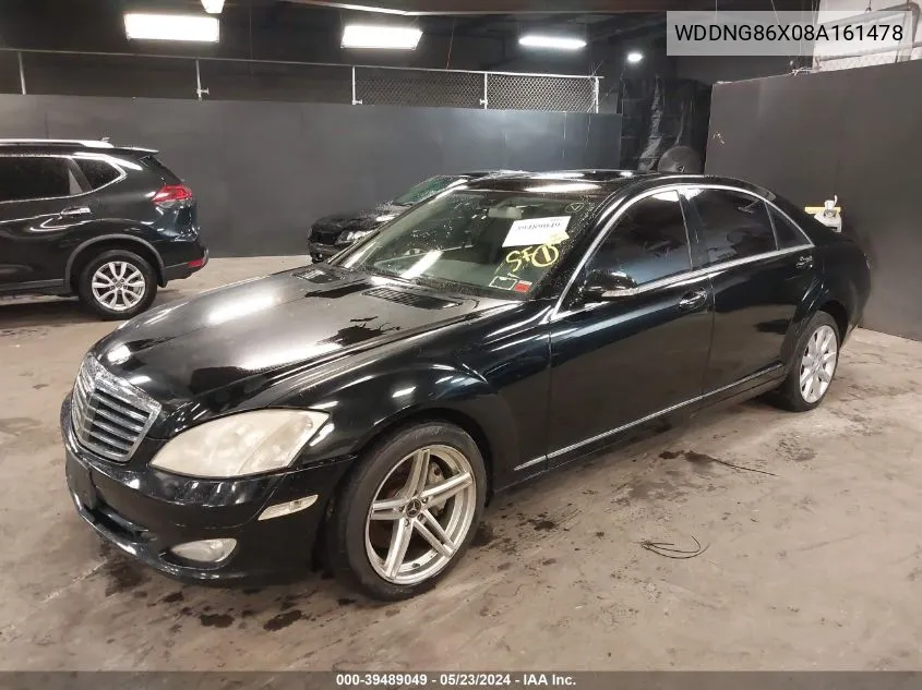 2008 Mercedes-Benz S 550 4Matic VIN: WDDNG86X08A161478 Lot: 39489049