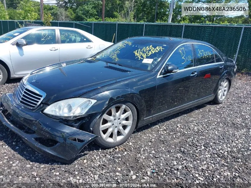 2008 Mercedes-Benz S 550 4Matic VIN: WDDNG86X48A236506 Lot: 39748120