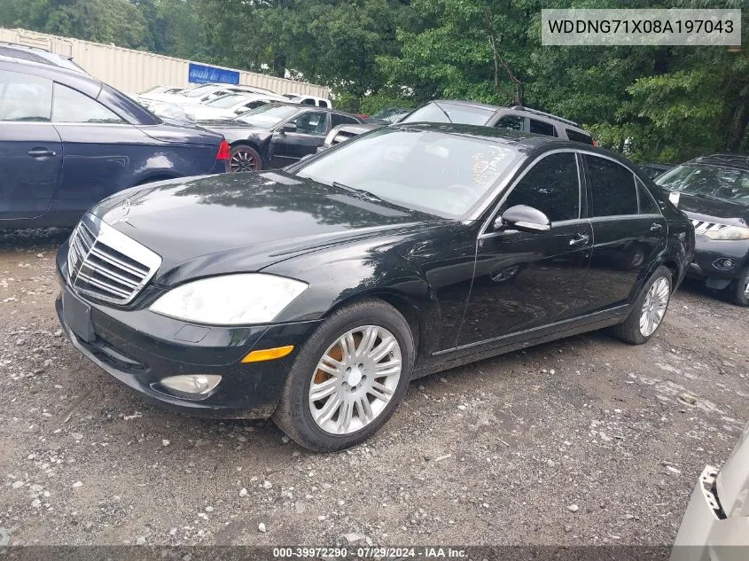 2008 Mercedes-Benz S 550 VIN: WDDNG71X08A197043 Lot: 39972290