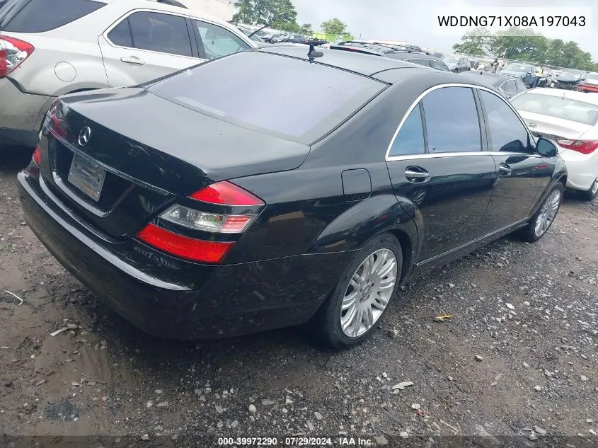 2008 Mercedes-Benz S 550 VIN: WDDNG71X08A197043 Lot: 39972290