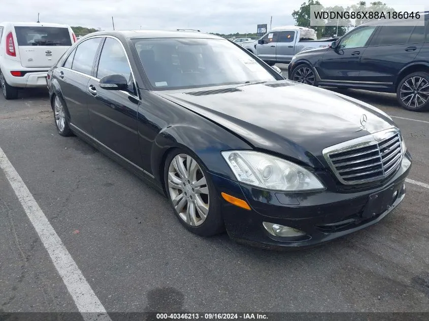 2008 Mercedes-Benz S 550 4Matic VIN: WDDNG86X88A186046 Lot: 40346213